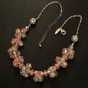 Signed New York & Co Cluster Glass Bead Necklace